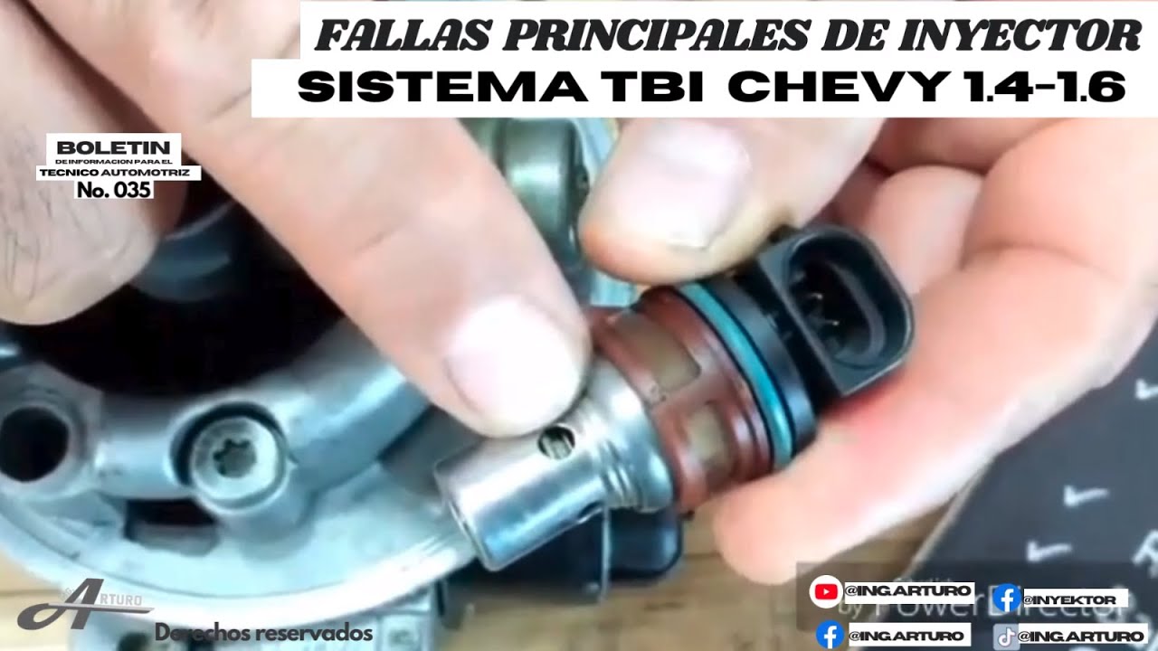 FALLAS PRINCIPALES DE INYECTOR DE SISTEMA TBI CHEVY 1.4-1.6 BOLETIN 35