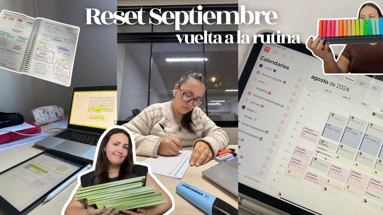 Reset SEPTIEMBRE, vuelta a la rutina👩🏽‍💻🎧🌷✨|limpieza digital, agenda, vision board, objetivos…