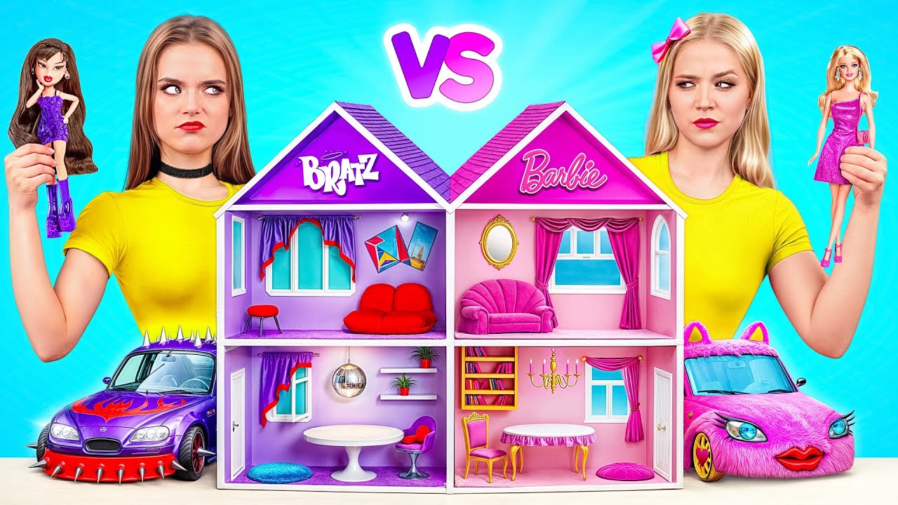 Строим Удивительный Кукольный Домик | Барби vs Братц Челлендж от Multi DO Girls