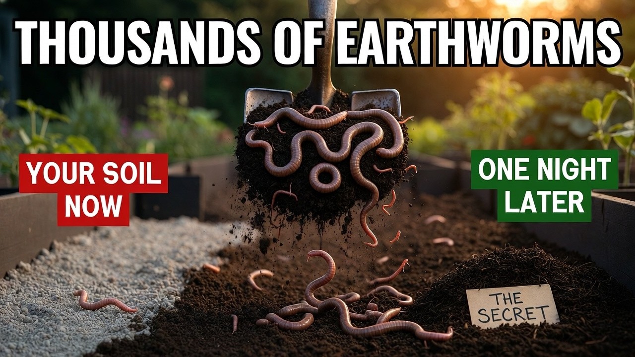 Одна вещь привлечет тысячи дождевых червей за одну ночь!