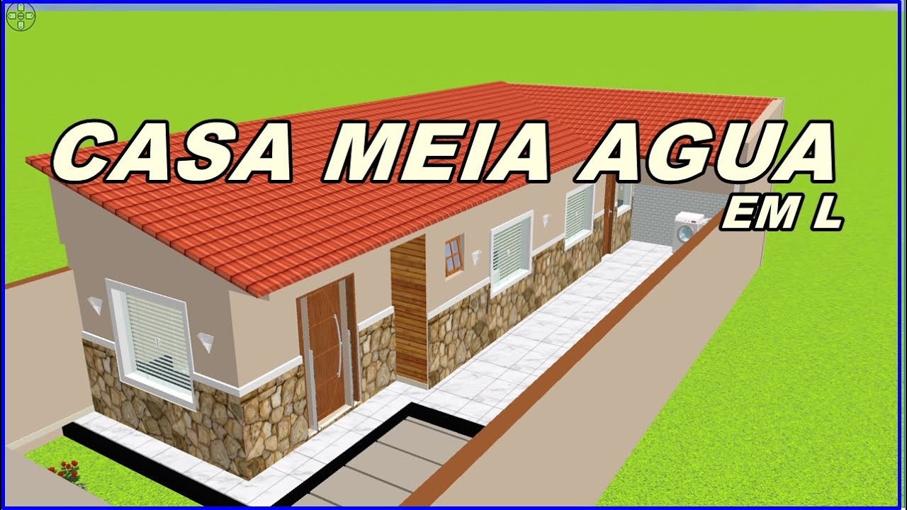 Casa pequena bonita de 2 quartos estilo meia agua