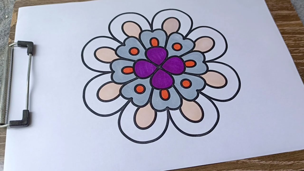 Relaxing Mandala Coloring | Soothing Art for Stress Relief & Mindfulness  for beginners step by step