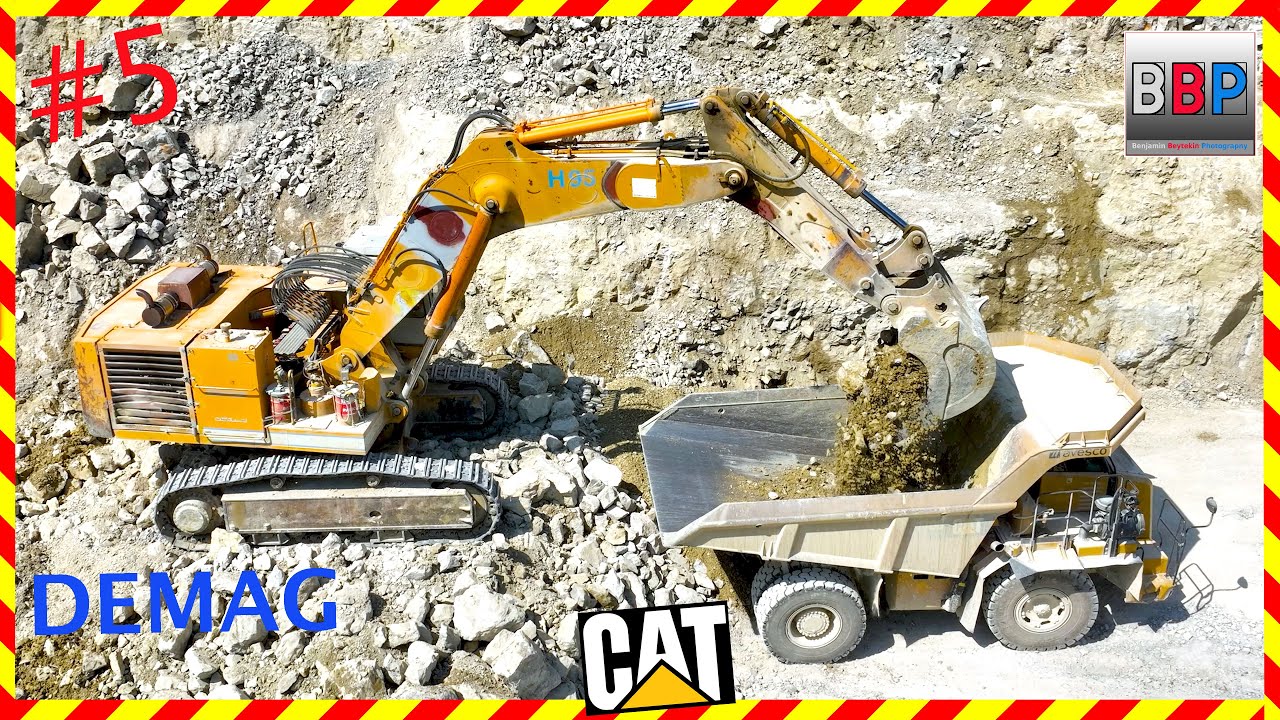 ⚠️ Demag H95 & CAT 770G, Steinbruch, Schweiz, 2023. #5