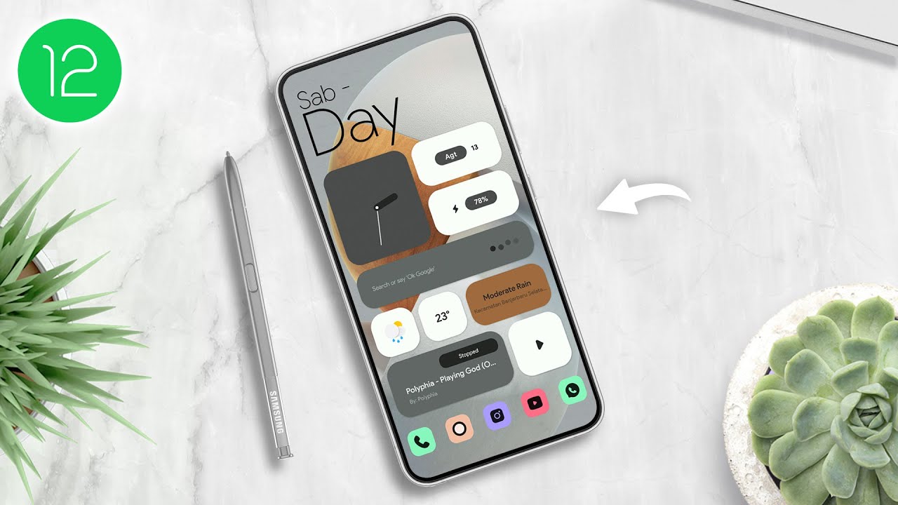 SETUP ANDROID #2 - Tema Simple Minimalis Ala Android 12 | Nova Launcher & KWGT