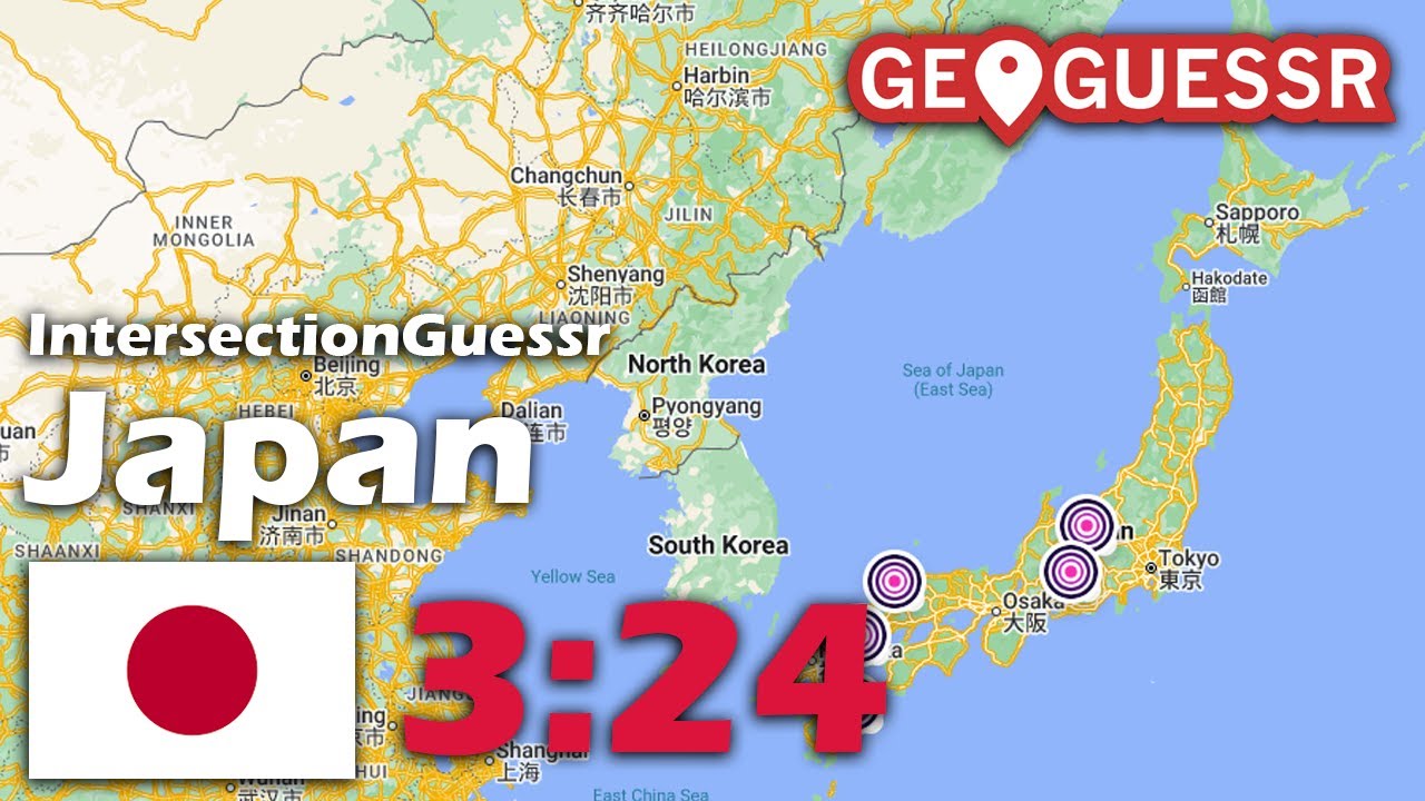 [Geoguessr] IntersectionGuessr Japan 25K in 3:24