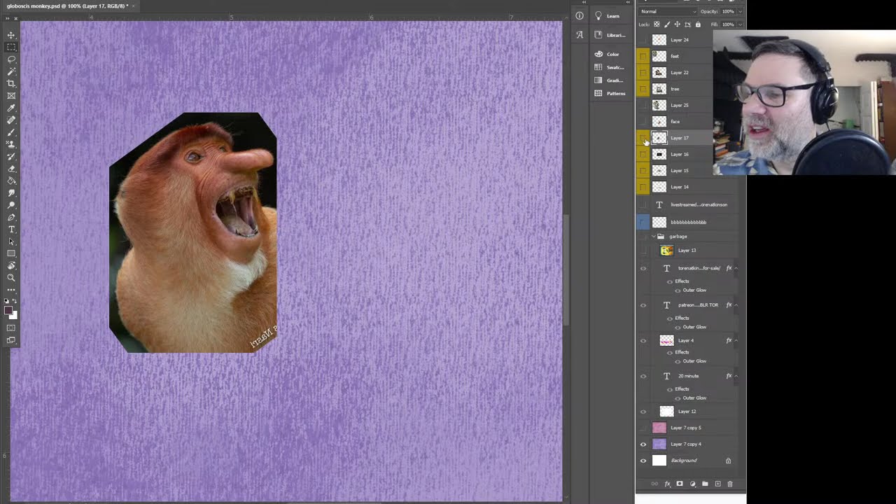 Glow-boscis Monkey - 20 Minute Monster drawing