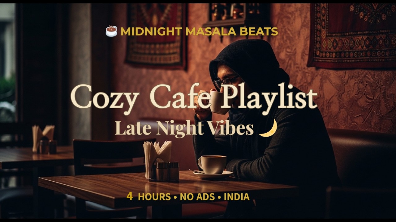 ☕🌙 Cozy Cafe Playlist | Late Night Vibes | 4+ Hours • No Ads • India Late Night Cafe Vibes 🌙
