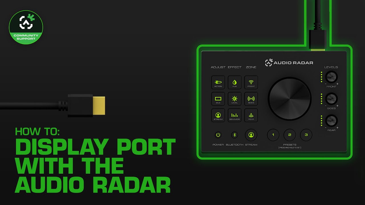 How to Use Display Port with the Audio Radar | Audio Radar Support