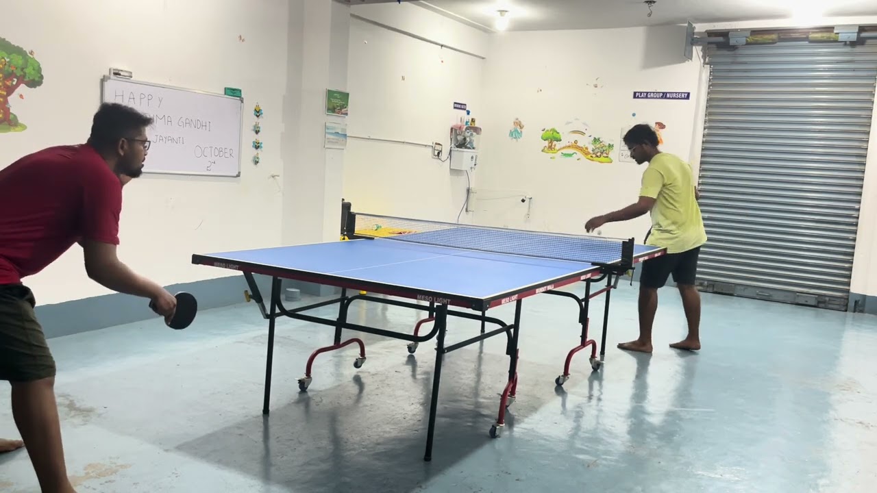 Likhith & Suhas playing TT at Milkyway Pre-school at arakere