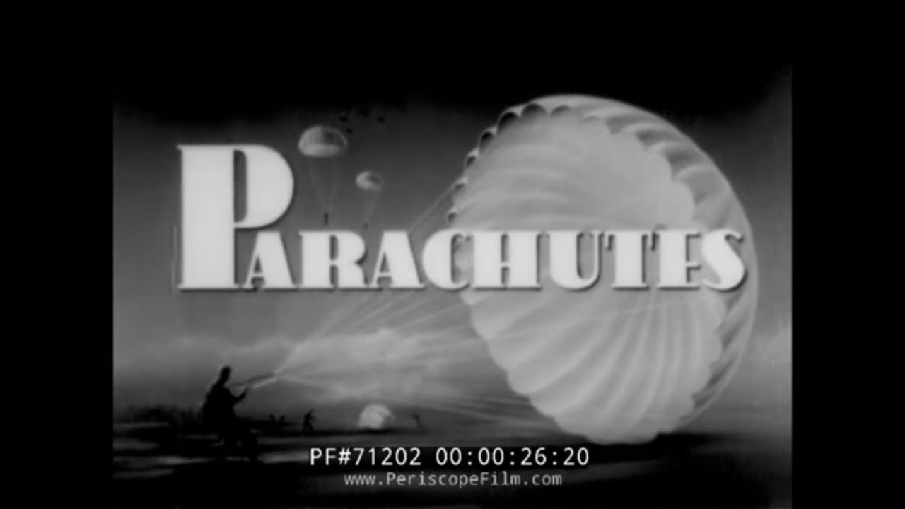 WWII PARACHUTE TRAINING AND TYPES U.S. ARMY AIR CORPS FILM 71202