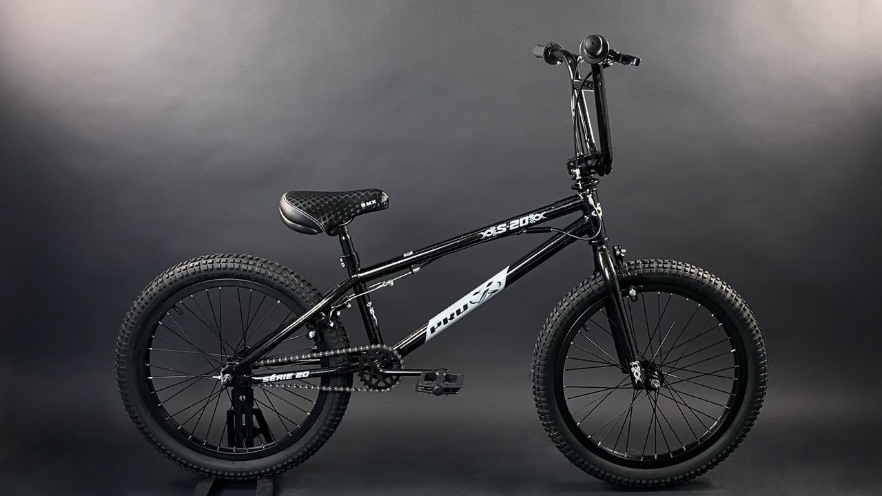 Bicicleta Pro-X BMX Aro 20 Série 20 Preta e Branca