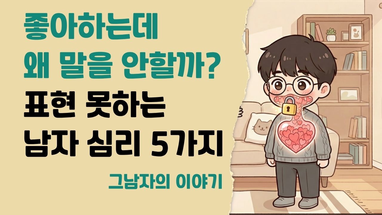 좋아하는데 왜 말을 안 할까? 표현 못 하는 남자 심리 5가지 | 무뚝뚝 vs 회피, 구별법