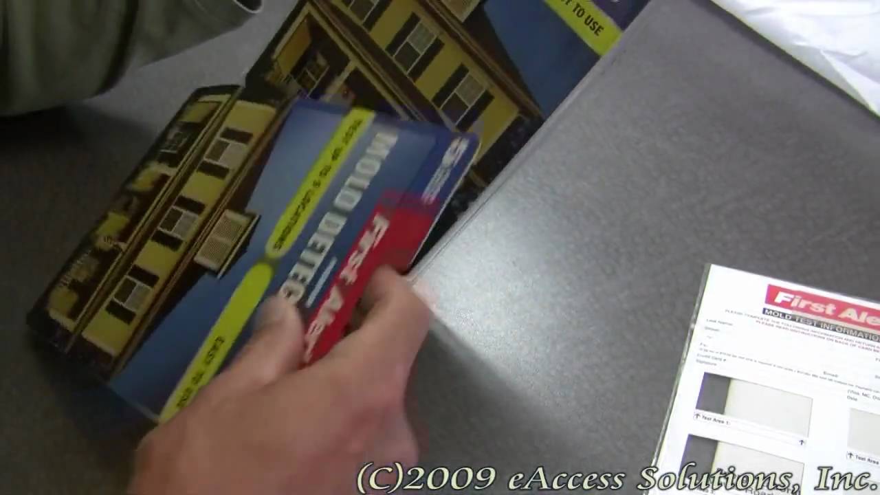 First Alert Mold Detection Kit explanation and un-boxing video