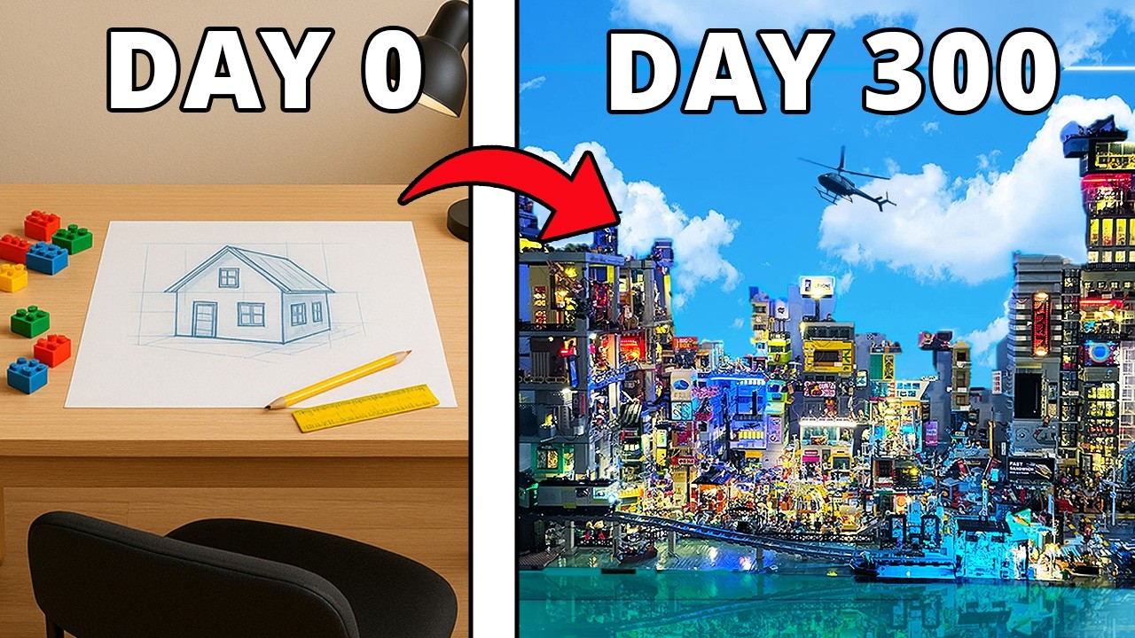I Built My Dream LEGO CITY (1 Year Timelapse)