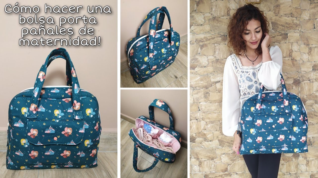 Cómo hacer un bolso porta pañales de maternidad 👶| Tutorial paso a paso ✂️