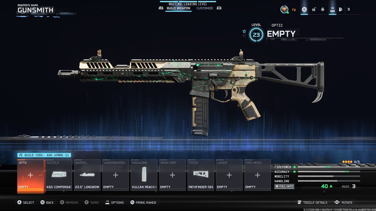 CoD BO7 Black Ops 7 & Warzone - Blueprint - Assault Rifle - Peacekeeper Mk1 - Reapers Mark - Weapon