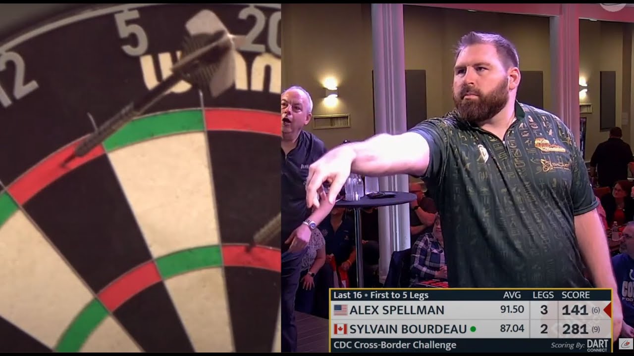 Alex Spellman Cross Border Challenge 9 Darter with Fan Video and Audio!