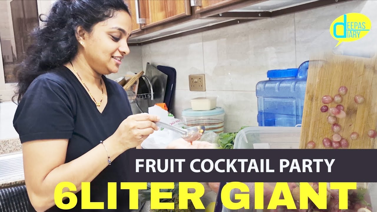 FRUIT COCKTAIL PARTY🍷 | MEN MAKE 6LITER  GIANT HOME MADE FRUIT COCKTAIL  | TULU VLOG | BAHRAIN VLOG 