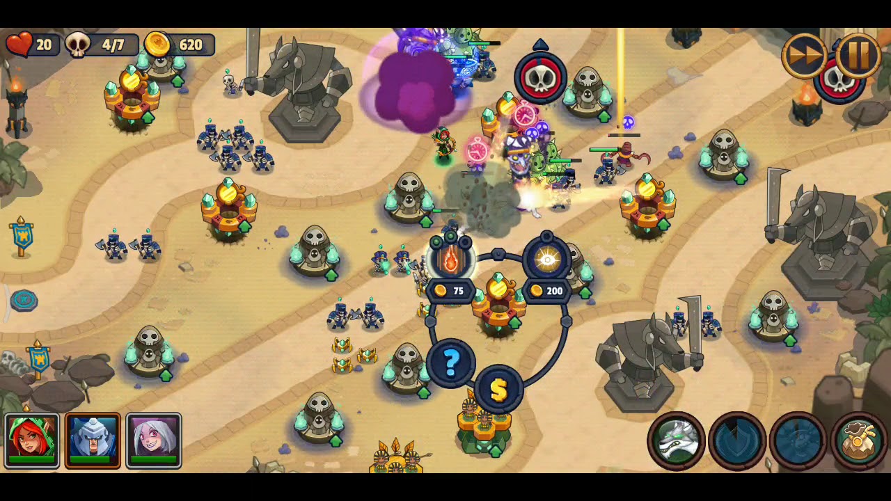 Realm Defense 3 star 80  Pharaoh's Finale any hero easiest way 20/20 3 star no items