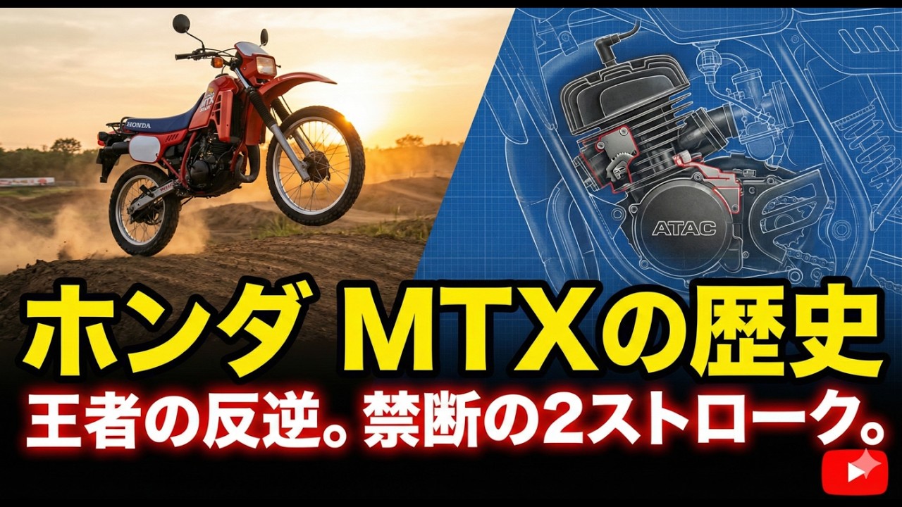 ホンダ・MTX：4ストロークの王者が放った、禁断の反逆。それは“MTX”という名に刻まれた、魂の咆哮だった。禁断の2ストローク