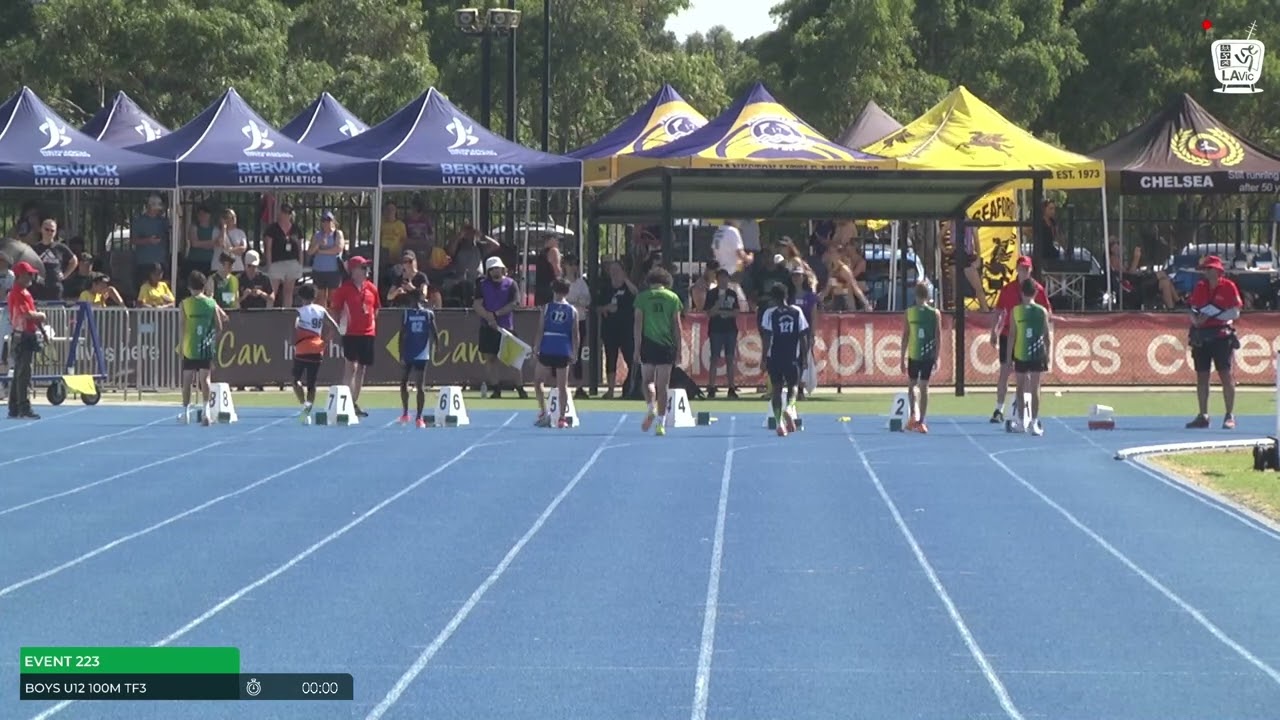 Boys U12 100m Timed Final 3 : 2024-25 State Track and Field Championships