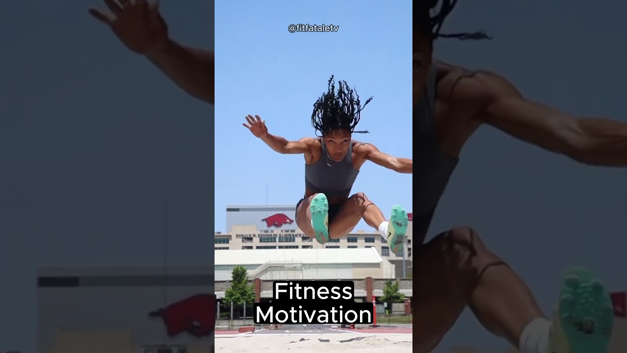 💪🔥 Fitness Motivation - Long Jump Sensation TARA DAVIS-WOODHALL - The American Track & Field Athlete