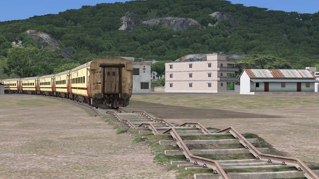 VERY DUSTY UTKRISHT SLEEPER LOCAL COACHES PARKED AT BUMPY TRACKS - Train simulator 2026