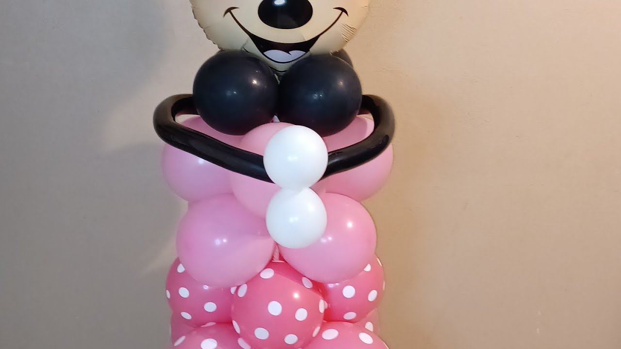 columna de  globos minnie mouse