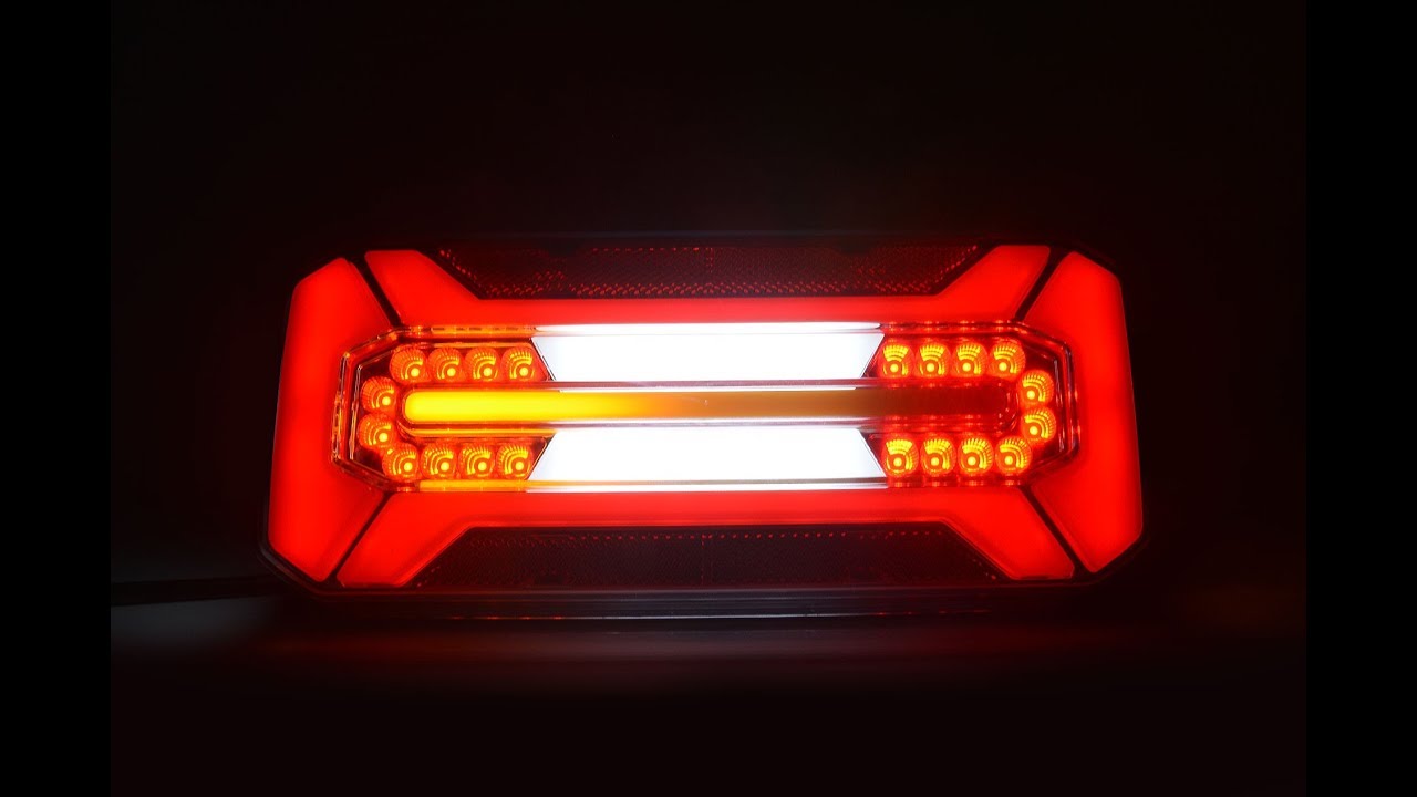 WAŚ W185 Euro Spec Universal Multifunctional Rear LED Tail Lamp