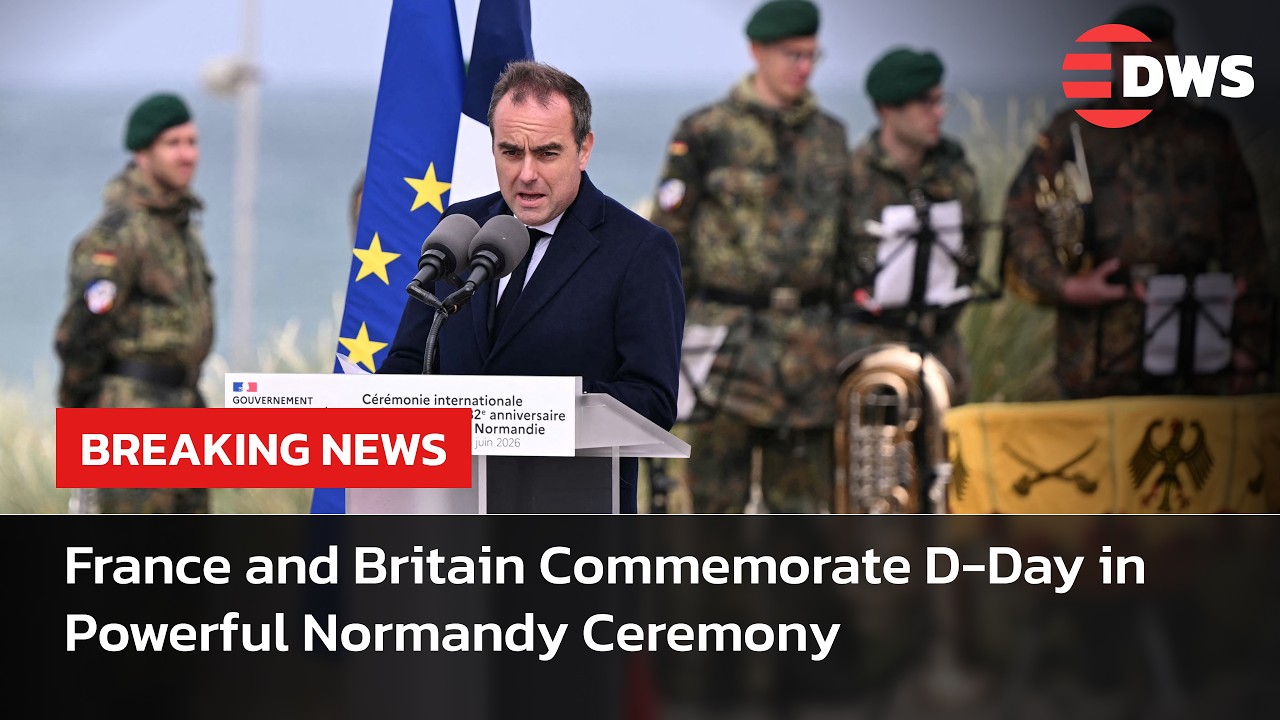 D-Day 82nd Anniversary Ceremony in Normandy | France and UK Honor WWII Heroes | AQ15