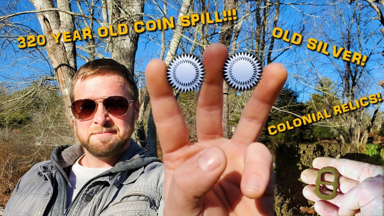 COLONIAL COIN SPILL! Found metal detecting- silver, coins and relics found with the Minelab Equinox