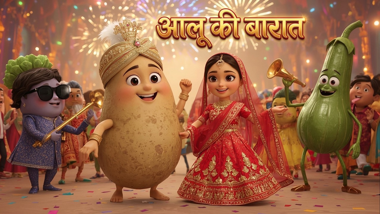 Aalu Ki Barat | Kids Hindi | Hindi Cartoon Video |आलू की बारात | #hindirhymes