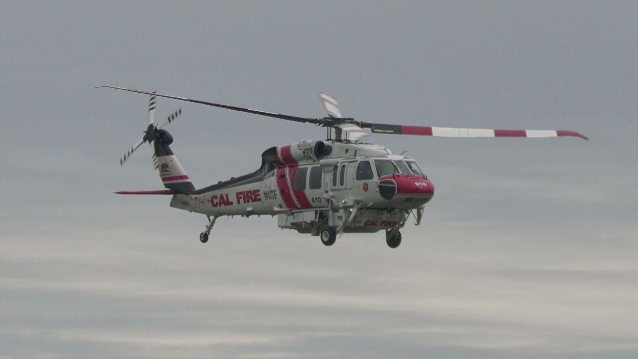Cal Fire S70i Firehawk Helicopter.  Capital Airshow. Saturday 2025. 4K 60fps.