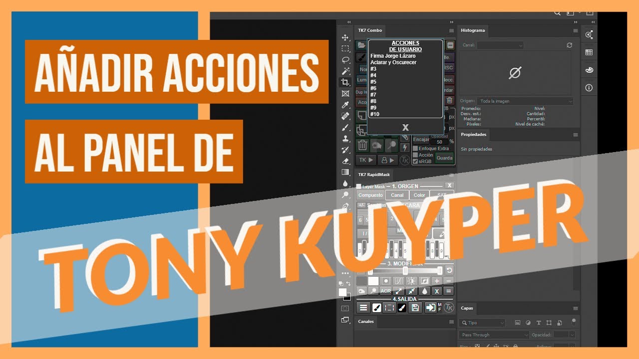 C&oacute;mo a&ntilde;adir ACCIONES al Panel de TONY KUYPER
