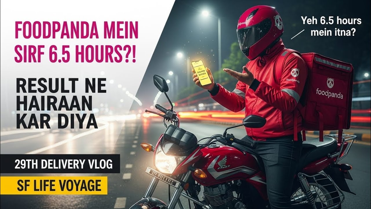 Foodpanda Real Earnings 💸 | Sirf 6:30 Hours, Result Dekh Kar Hairaan 😲  | DHA Karachi
