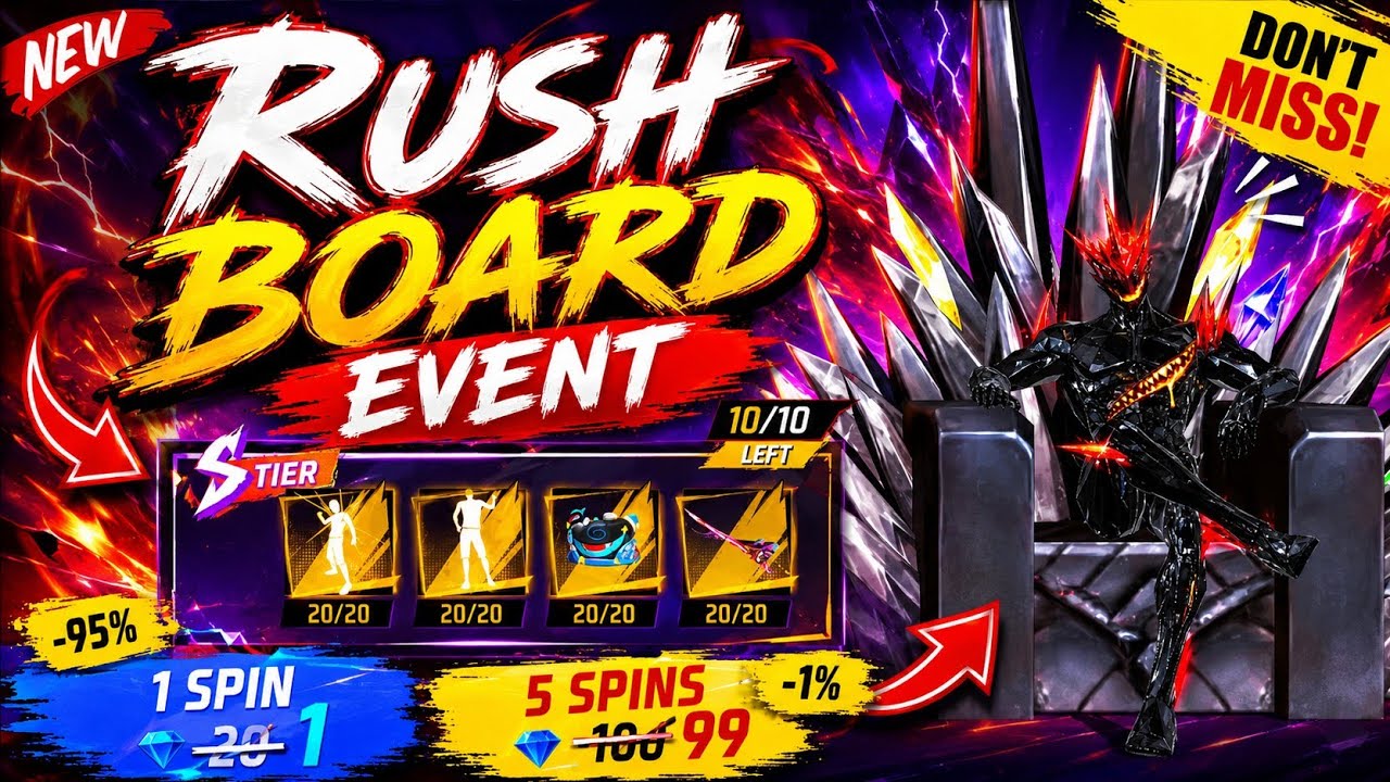 🤯New Rush Board Event Free Fire🤩🔥| Free Fire New Event Tamil | FF New Event Tamil | FF New Event 