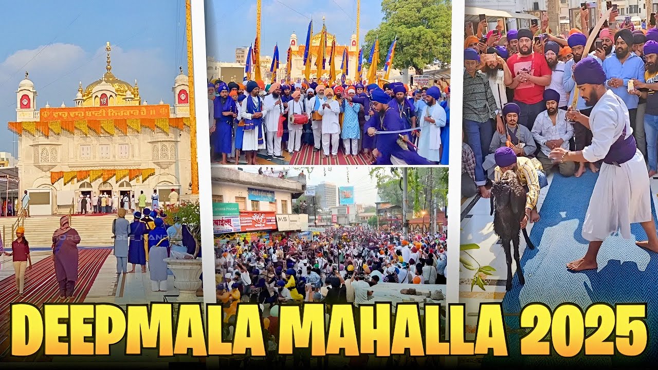 DEEPMALA MAHALLA TAKHAT SRI HAZUR SAHIB JI 2025 || HALLA || BABA ANMOL SINGH JI || 