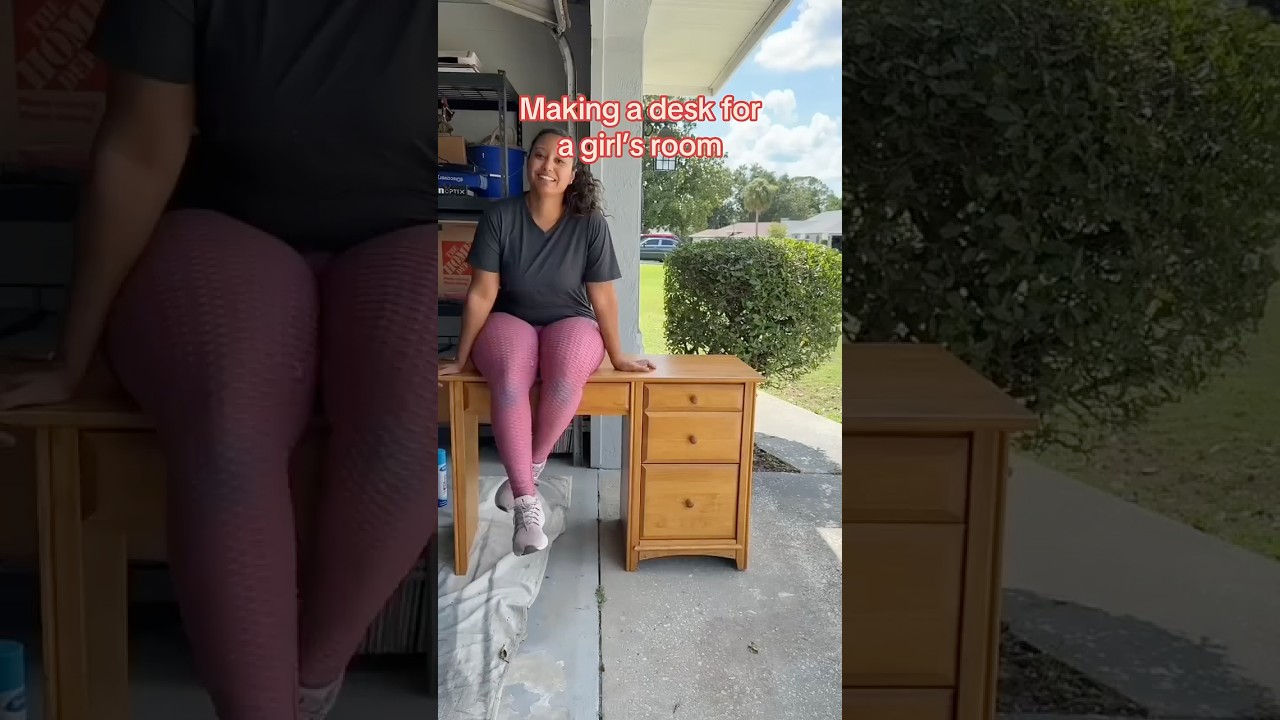 Desk for girl&rsquo;s room - Flip with me! #diy #furnitureflip