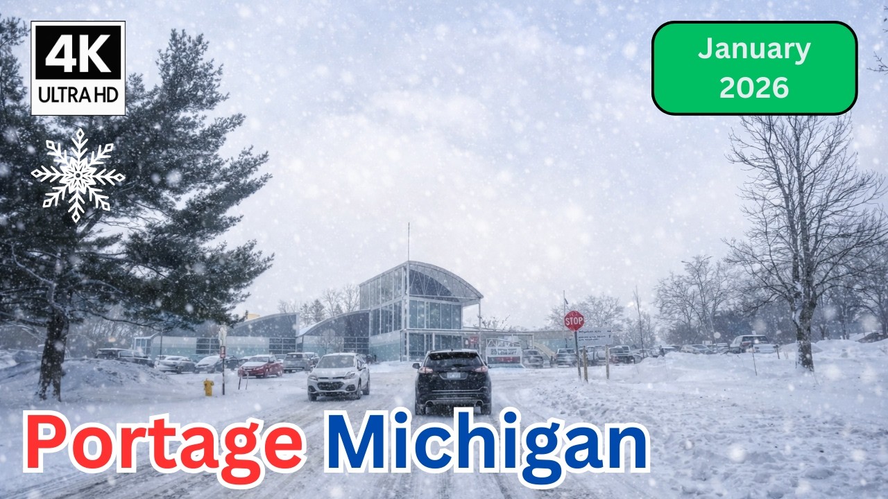Snowy Conditions in Portage Michigan