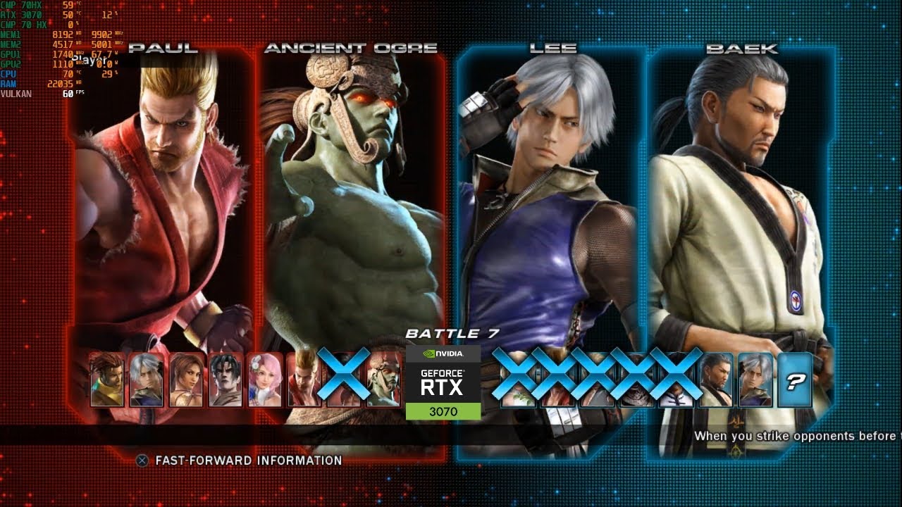 RPCS3 Tekken Tag Tournament 2, режим командных боев, 21.12.2025