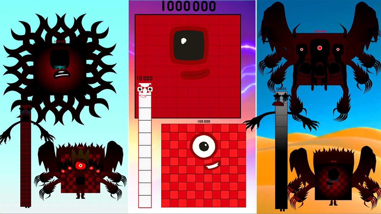 Numberblocks band Tera different vs Uncannyblock Band Different But Thousands (1K  - 1M) !!