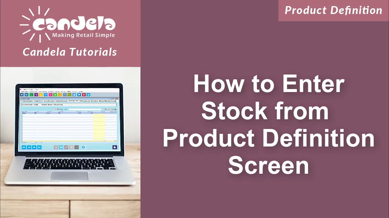Retail Software: How to Enter Stock from Product Definition Screen