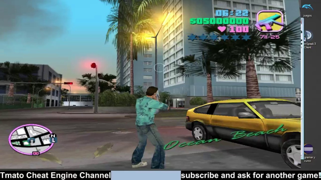 Grand Theft Auto: Vice City Immortal infinite money police level bullets Cheat Engine Tmato