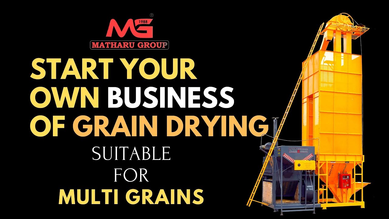 Multi Grain Dryer | Bio-M6 | Biomass-Furnace | Working video | 6 MT per Batch | +91-9357750574