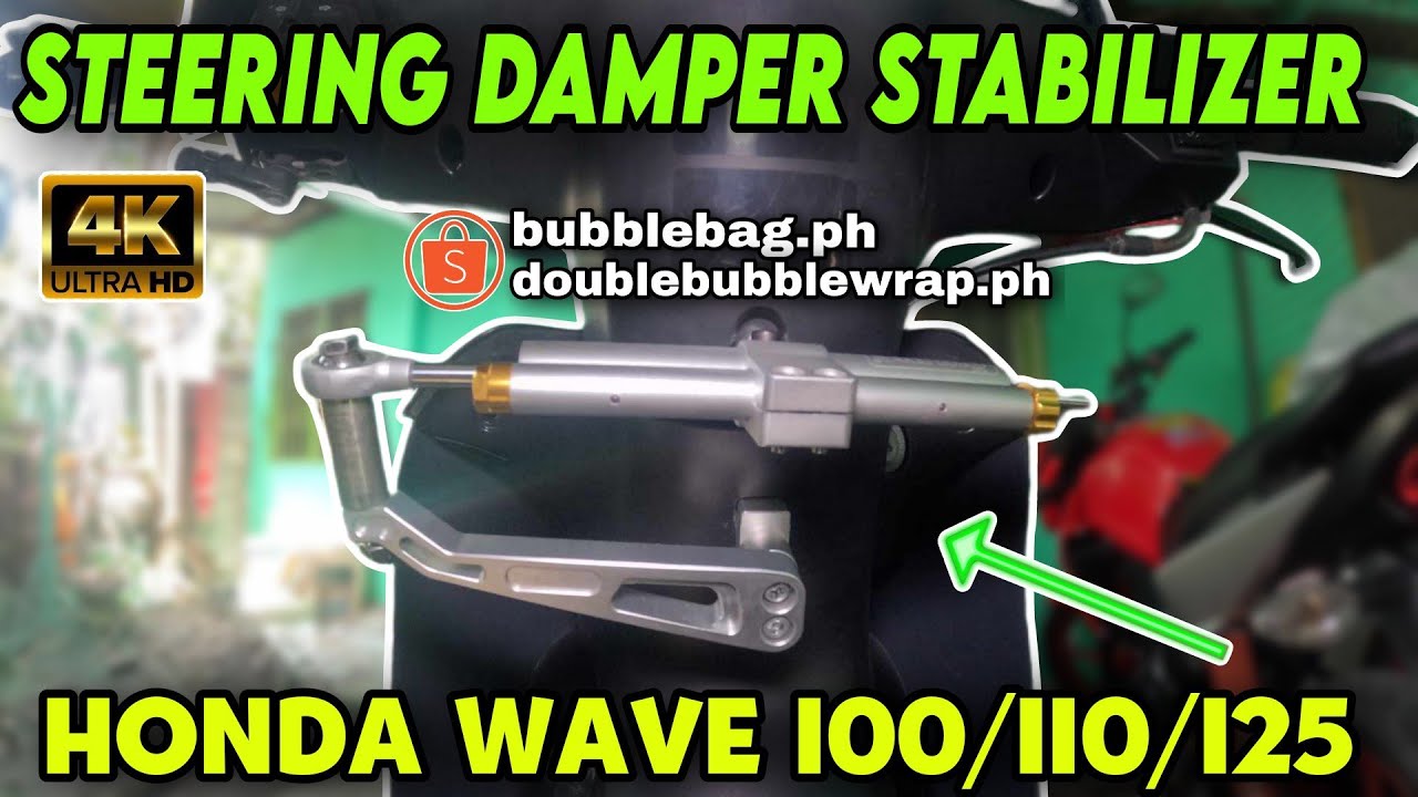 HOW TO INSTALL STEERING DAMPER TO HONDA WAVE 100/110/125 - PAANO MAG INSTALL NG STEERING DAMPER
