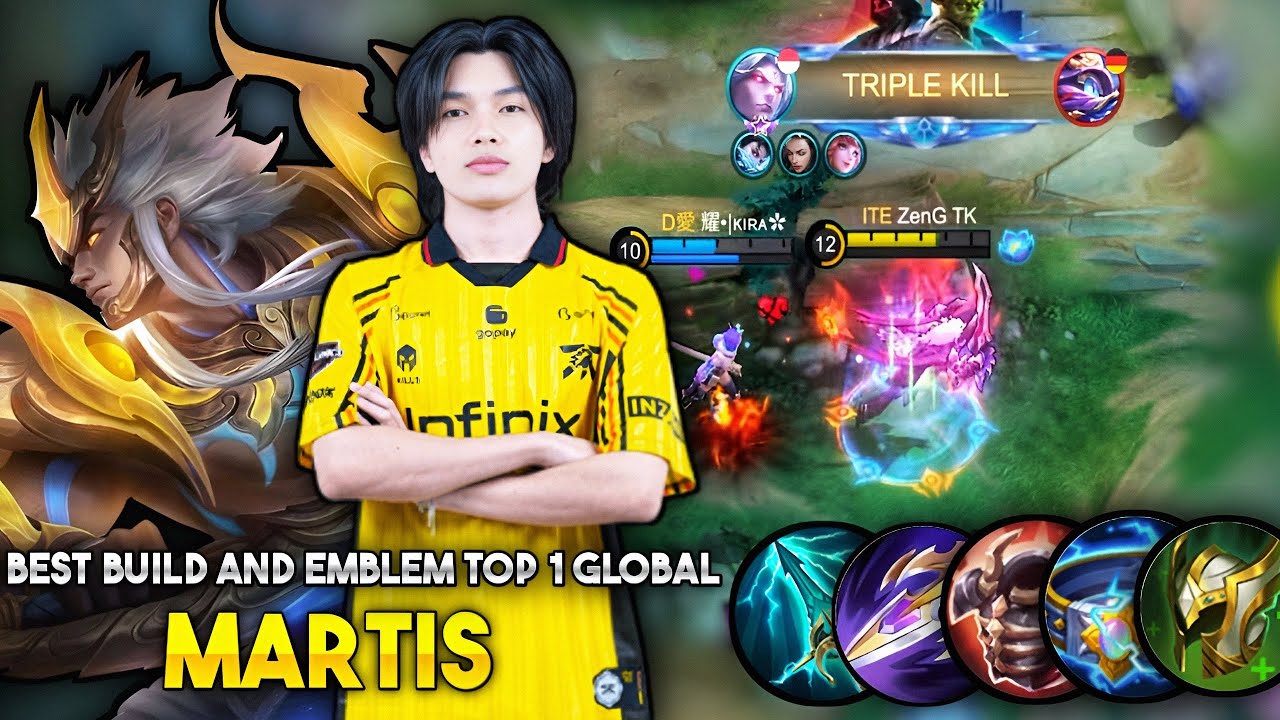 MARTIS BEST BUILD AND EMBLEM 2025  | TOP 1 GLOBAL MARTIS BUILD | KAIRI MARTIS BUILD AND EMBLEM