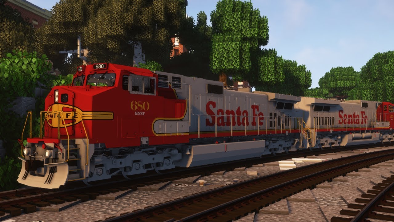 Railfanning in Minecraft Immersive Railroading #27 - BNSF, Santa Fe, SP, UP, Amtrak and More!