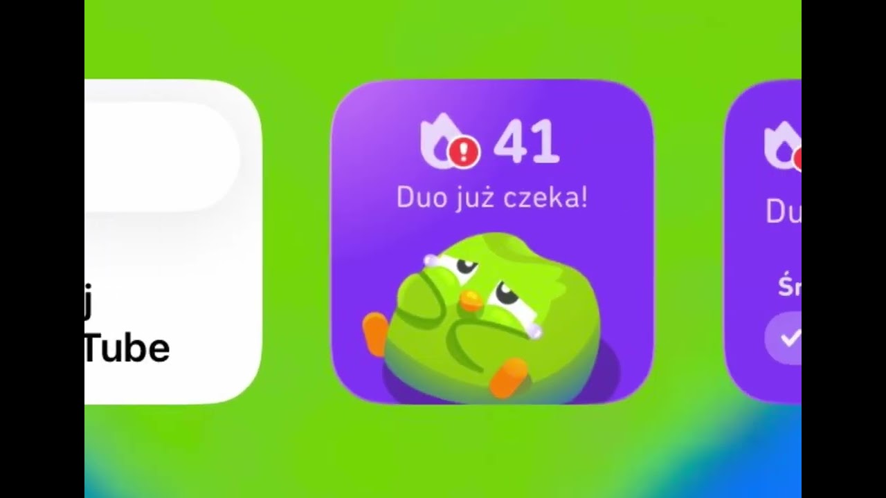 Widżety Duolingo, które stają się gorsze