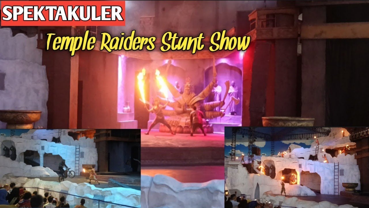 Trans Studio Bali || Temple Raiders Stunt Show || pertunjukan yang sangat spektakuler