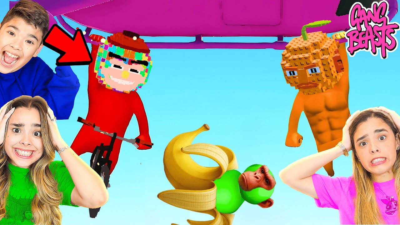 😲OS VALENTÕES BRAINROTS SECRETOS!👊lutam no GANG BEASTS vs ESTEVÃO,MILLA,MILLY...